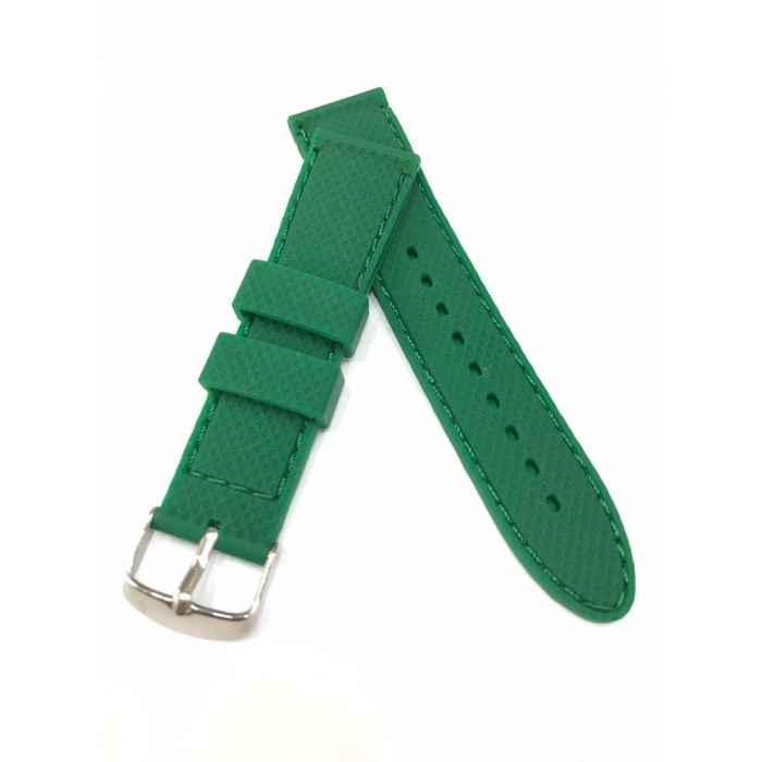 24mm Benekli Renkli Yüksek Kalite Silikon Saat Kordonu Kayışı