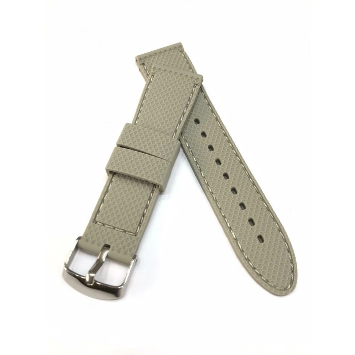 24mm Benekli Renkli Yüksek Kalite Silikon Saat Kordonu Kayışı