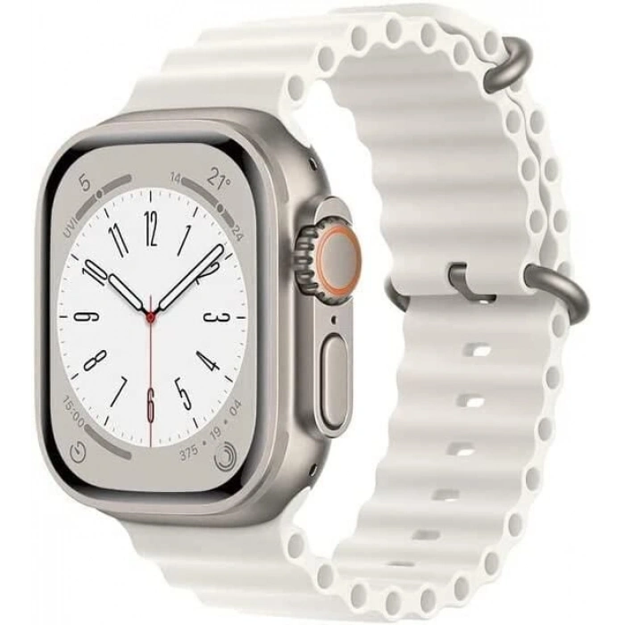 Apple Watch Ultra 42/44/45mm Uyumlu Okyanus Silikon Saat Kayışı