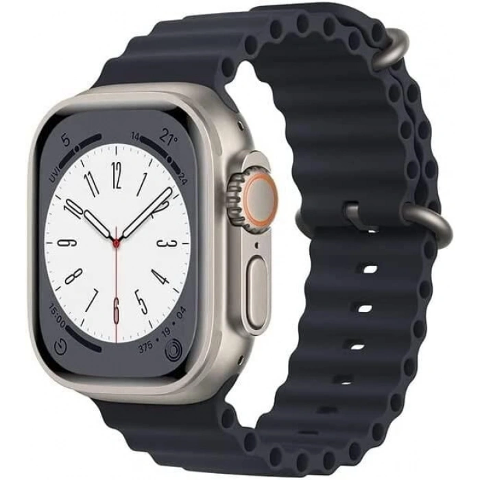 Apple Watch Ultra 42/44/45mm Uyumlu Okyanus Silikon Saat Kayışı