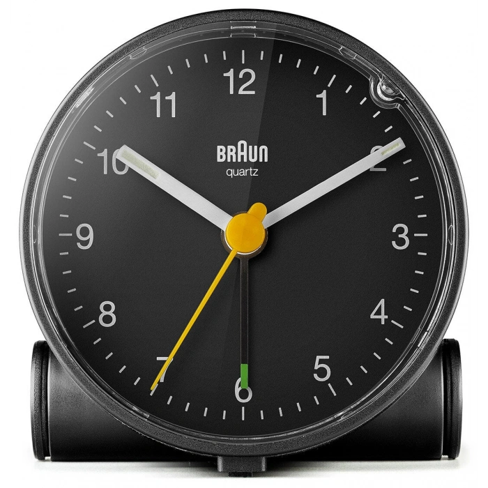 BRAUN BC01B SİYAH KLASiK ANALOG ALARMLI MASA SAATİ