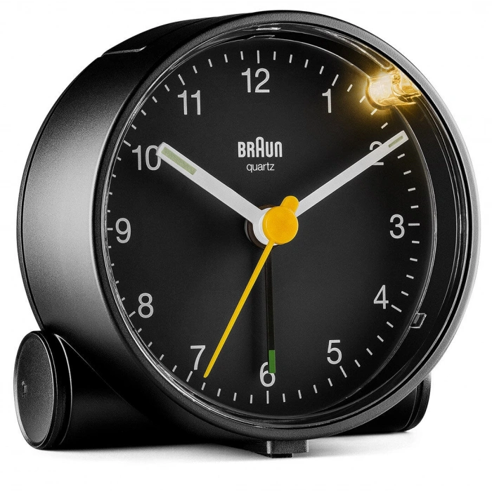 BRAUN BC01B SİYAH KLASiK ANALOG ALARMLI MASA SAATİ