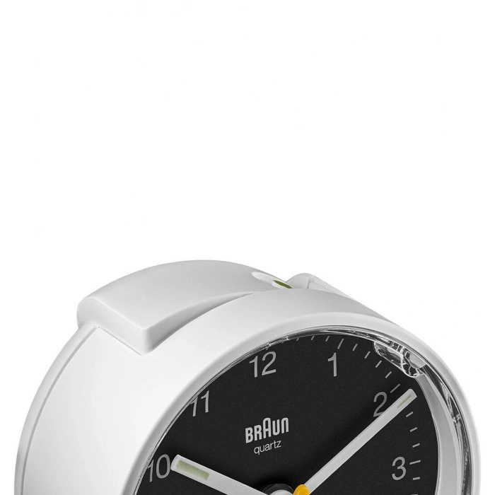 BRAUN BC01WB BEYAZ-SİYAH KLASiK ANALOG ALARMLI MASA SAATİ