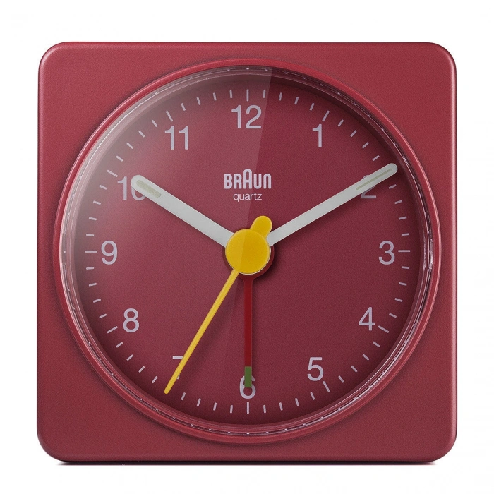 Braun BC02R Küçük Boy Kırmızı Klasik Alarmlı Masa Saati