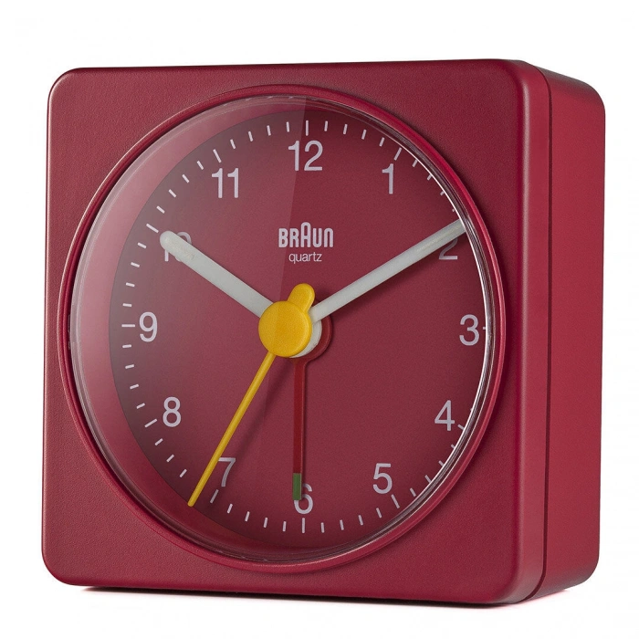 Braun BC02R Küçük Boy Kırmızı Klasik Alarmlı Masa Saati