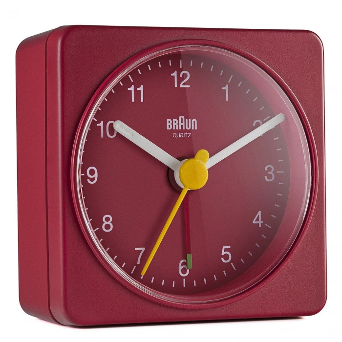 Braun BC02R Küçük Boy Kırmızı Klasik Alarmlı Masa Saati