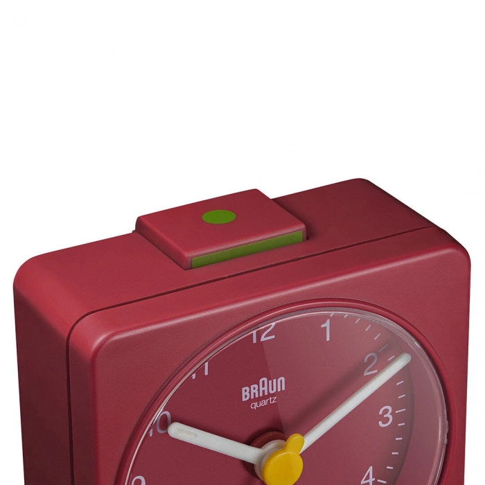 Braun BC02R Küçük Boy Kırmızı Klasik Alarmlı Masa Saati