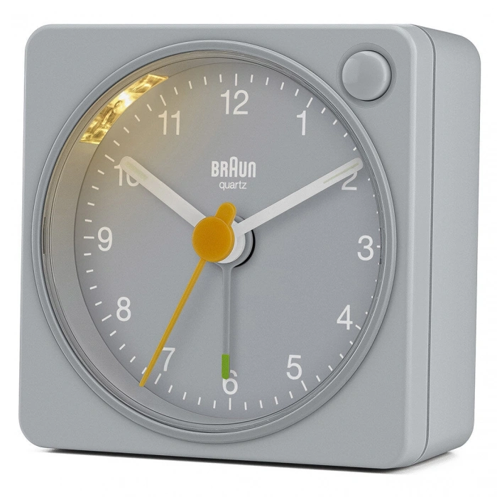 BRAUN BC02XG Küçük Boy Gri Klasik Işık ve Alarmlı Masa Saati