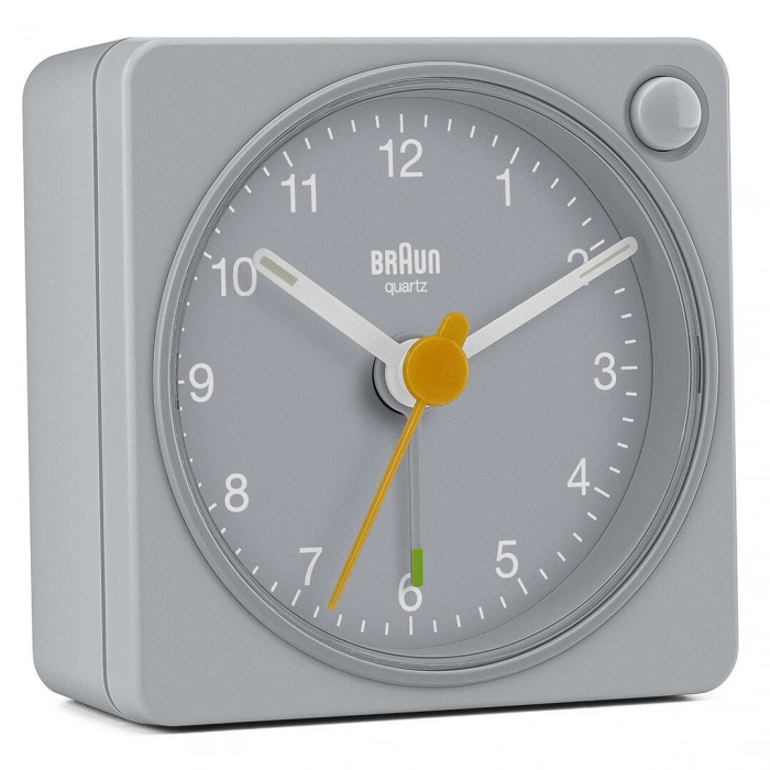 BRAUN BC02XG Küçük Boy Gri Klasik Işık ve Alarmlı Masa Saati