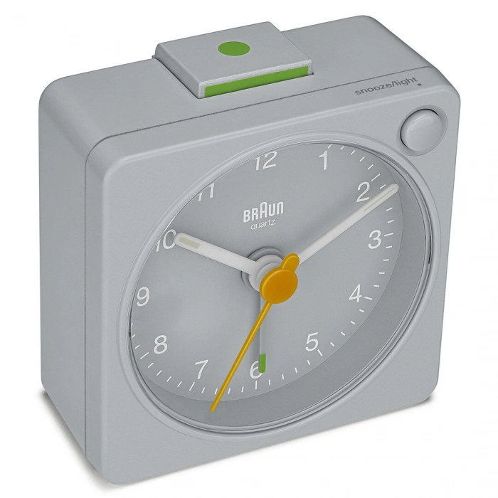 BRAUN BC02XG Küçük Boy Gri Klasik Işık ve Alarmlı Masa Saati