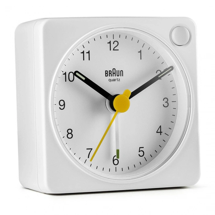 Braun BC02XW Küçük Boy Beyaz Klasik Işık ve Alarmlı Masa Saati
