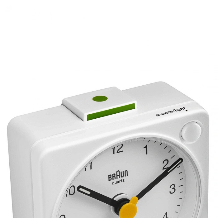 Braun BC02XW Küçük Boy Beyaz Klasik Işık ve Alarmlı Masa Saati