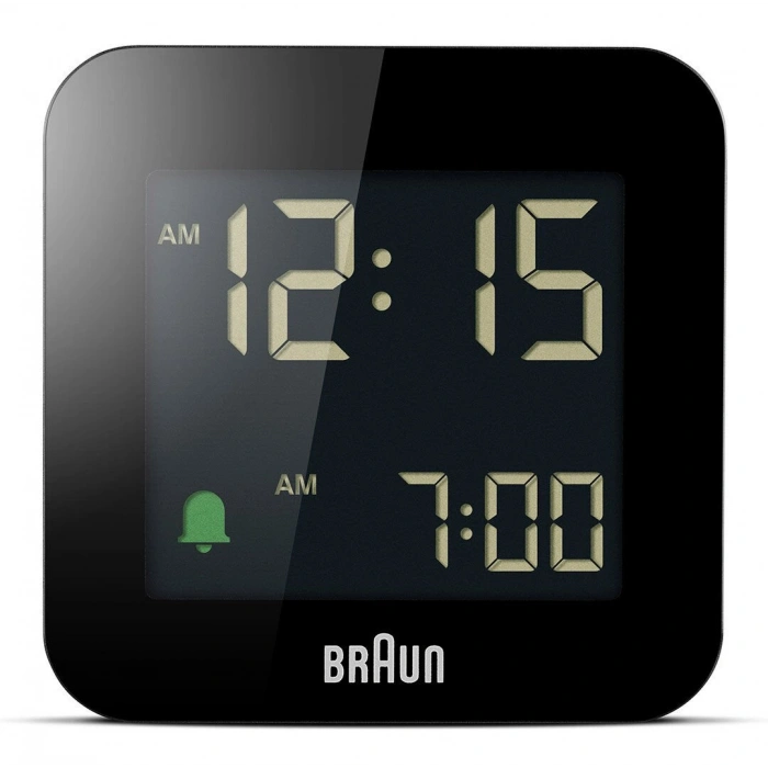 BRAUN BC08B SİYAH KLASİK SEYAHAT DİJİTAL ALARMLI MASA SAATi
