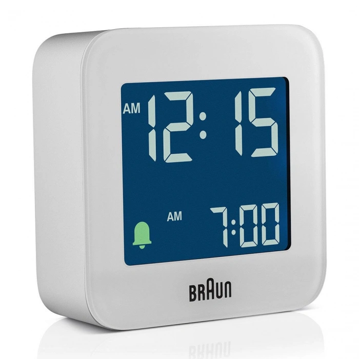 BRAUN BC08W BEYAZ KLASİK SEYAHAT DİJİTAL ALARMLI MASA SAATİ