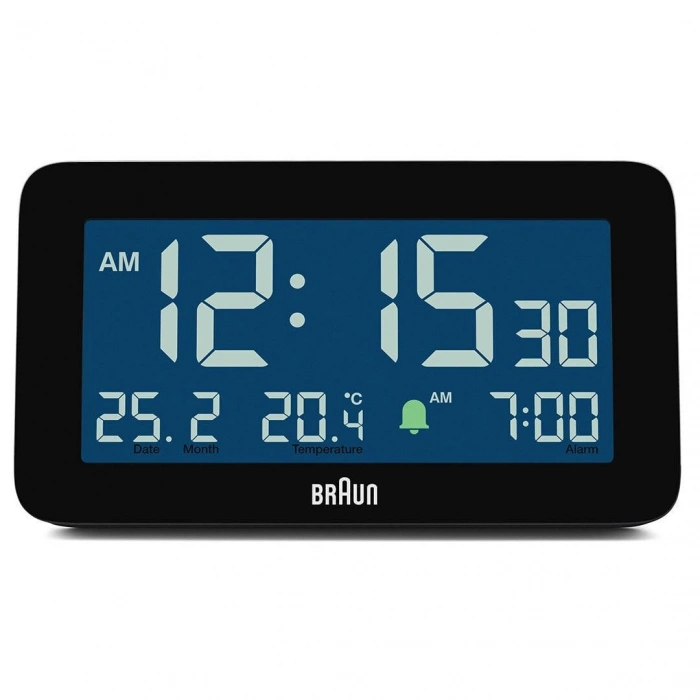 BRAUN BC10B SİYAH DİJİTAL ALARMLI MASA SAATİ