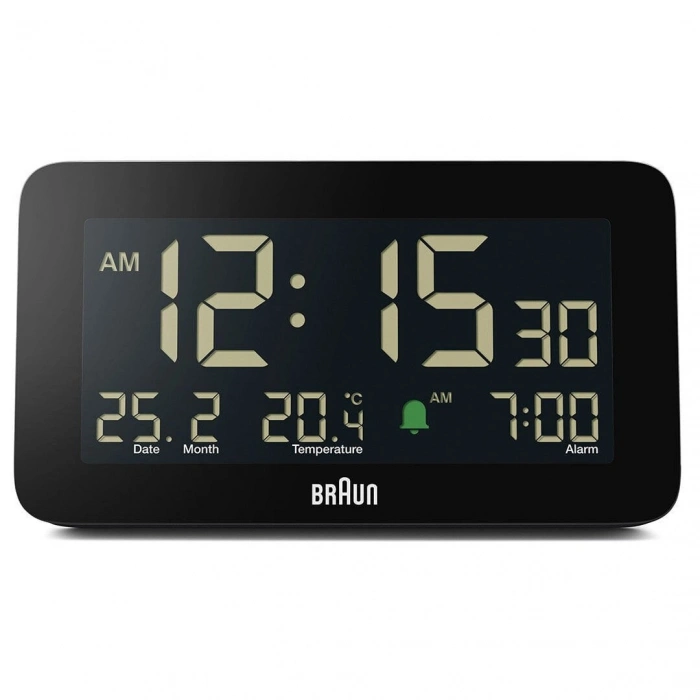BRAUN BC10B SİYAH DİJİTAL ALARMLI MASA SAATİ