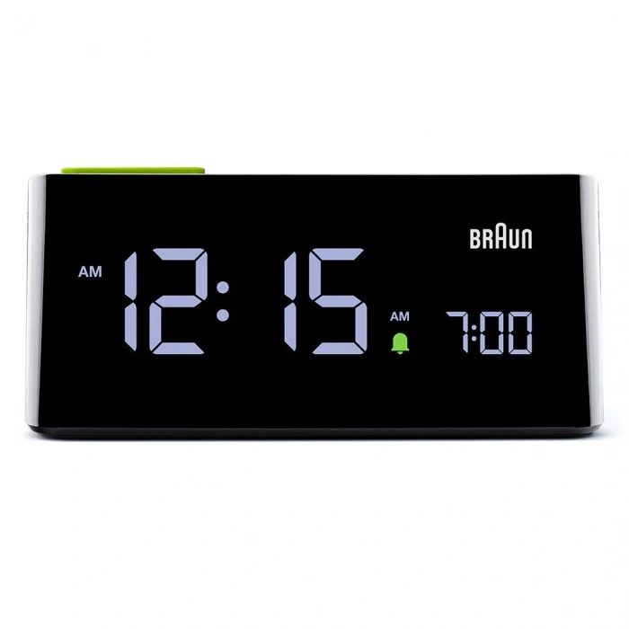 BRAUN BC16BEU SİYAH VA LCD EKRAN DİJİTAL ALARMLI MASA SAATİ