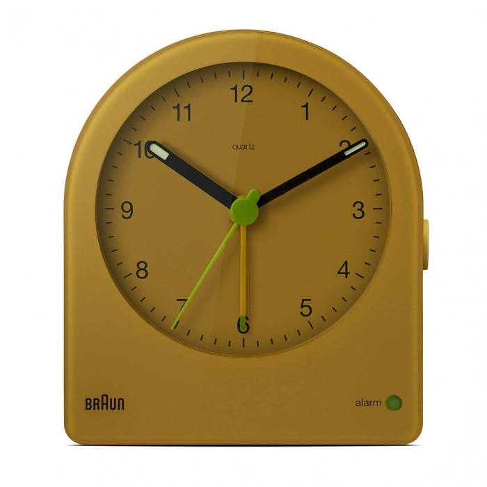 BRAUN BC22Y SARI KLASİK ANALOG ALARMLI MASA SAATİ