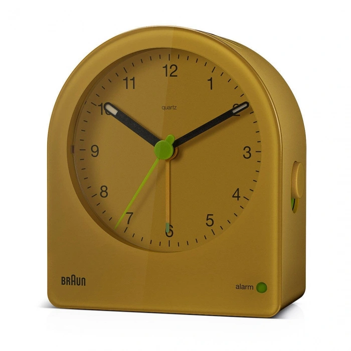 BRAUN BC22Y SARI KLASİK ANALOG ALARMLI MASA SAATİ