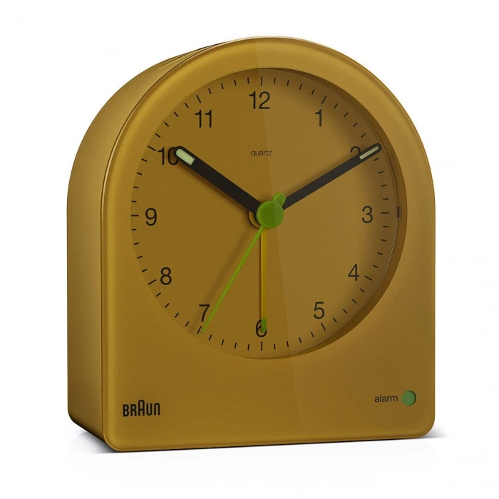 BRAUN BC22Y SARI KLASİK ANALOG ALARMLI MASA SAATİ