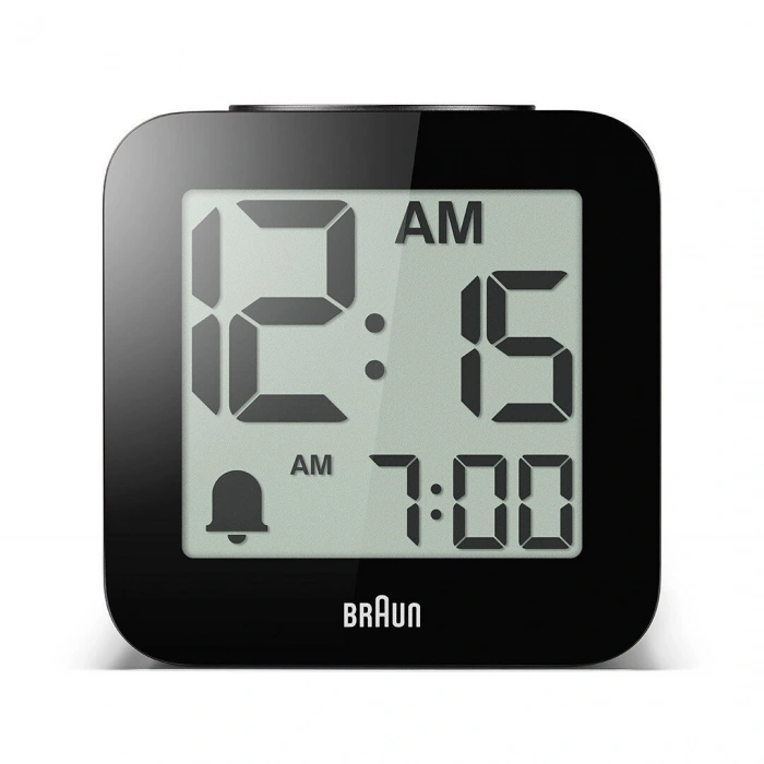 BRAUN BC25BP SİYAH TIME SPEAKING DİJİTAL ALARMLI MASA SAATi