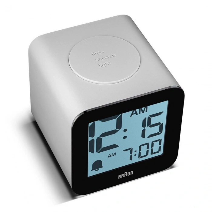 BRAUN BC25WP BEYAZ TIME SPEAKING DİJİTAL ALARMLI MASA SAATi