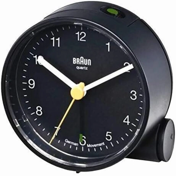 BRAUN BNC001BKBK ALARMLI MASA SAATİ SİYAH YUVARLAK