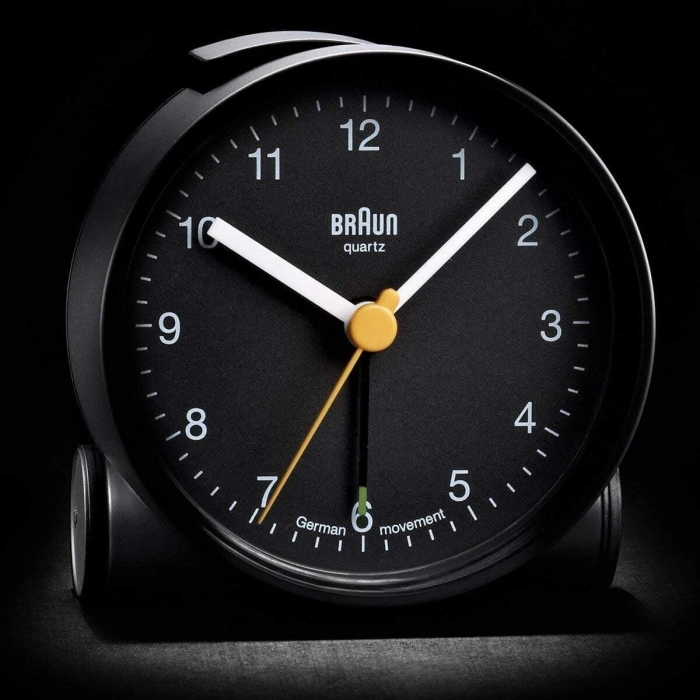 BRAUN BNC001BKBK ALARMLI MASA SAATİ SİYAH YUVARLAK