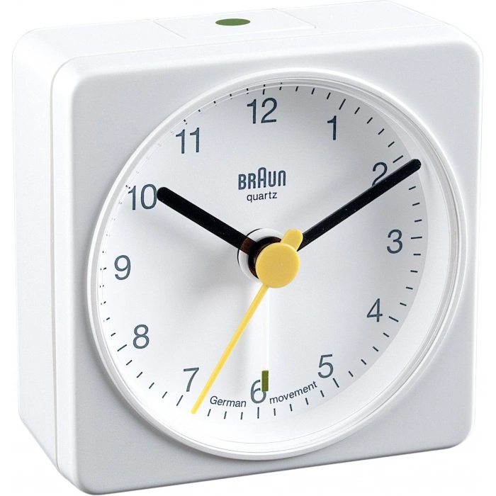BRAUN BNC002WHWH ALARMLI MASA SAATİ BEYAZ KARE