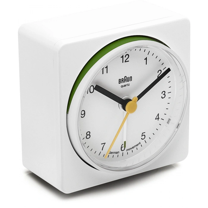 BRAUN BNC011WHWH ALARMLI MASA SAATİ BEYAZ KARE