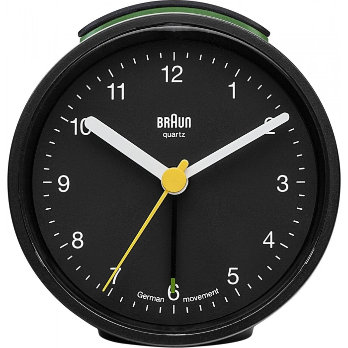 BRAUN BNC012BKBK ALARMLI MASA SAATİ SİYAH YUVARLAK