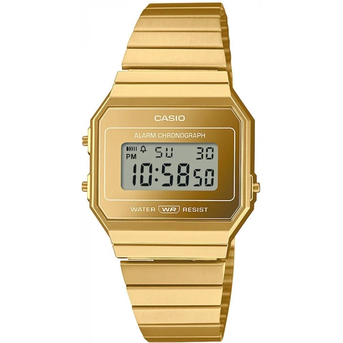Casio A700WEVG-9ADF Altın Tonlu Ultra İnce Dijital Retro Kol Saati