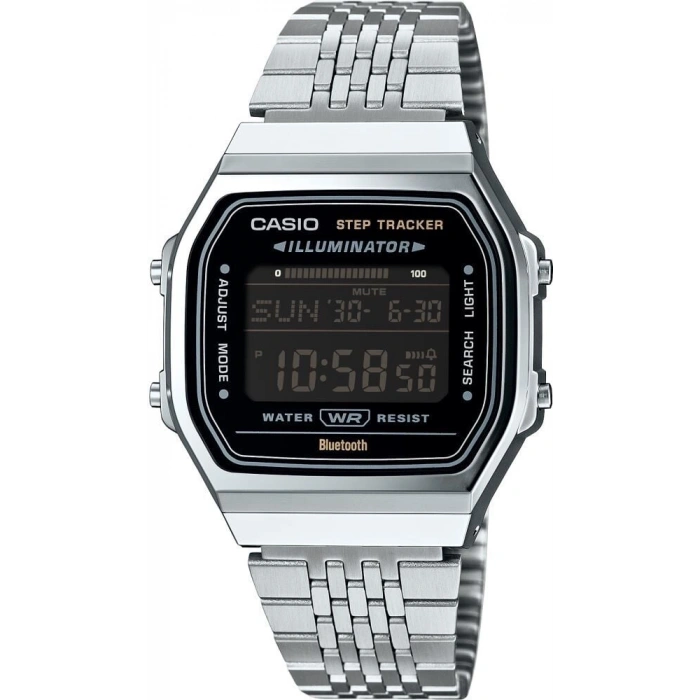 Casio ABL-100WE-1BDF Bluetooth Step Tracker Vintage Gümüş Çelik Unisex Kol Saati