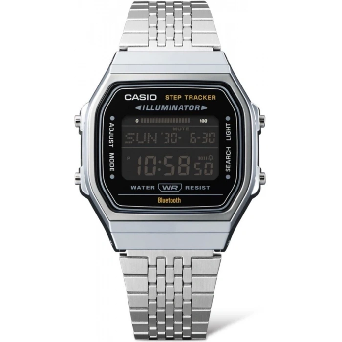 Casio ABL-100WE-1BDF Bluetooth Step Tracker Vintage Gümüş Çelik Unisex Kol Saati
