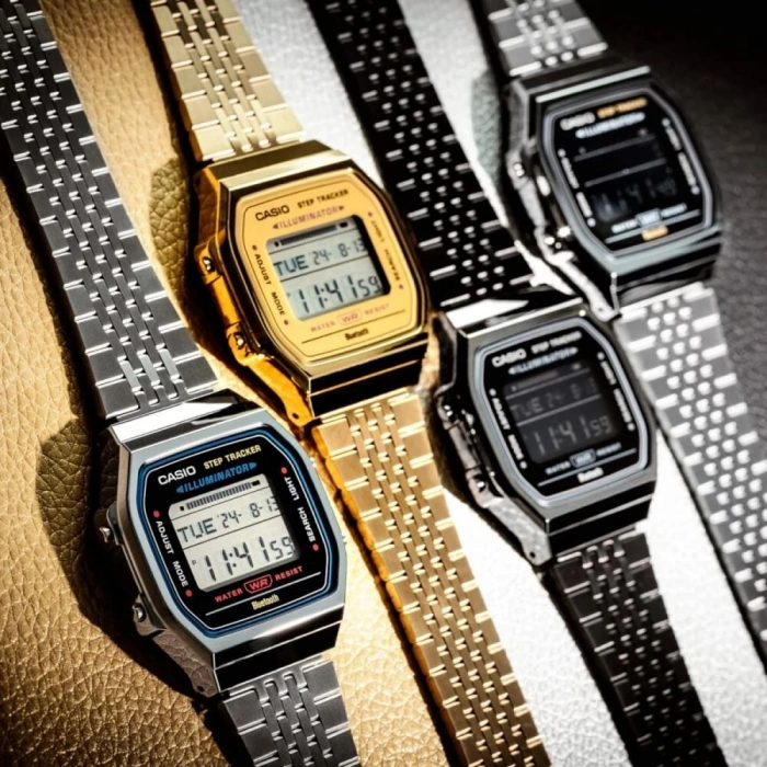 Casio ABL-100WE-1BDF Bluetooth Step Tracker Vintage Gümüş Çelik Unisex Kol Saati