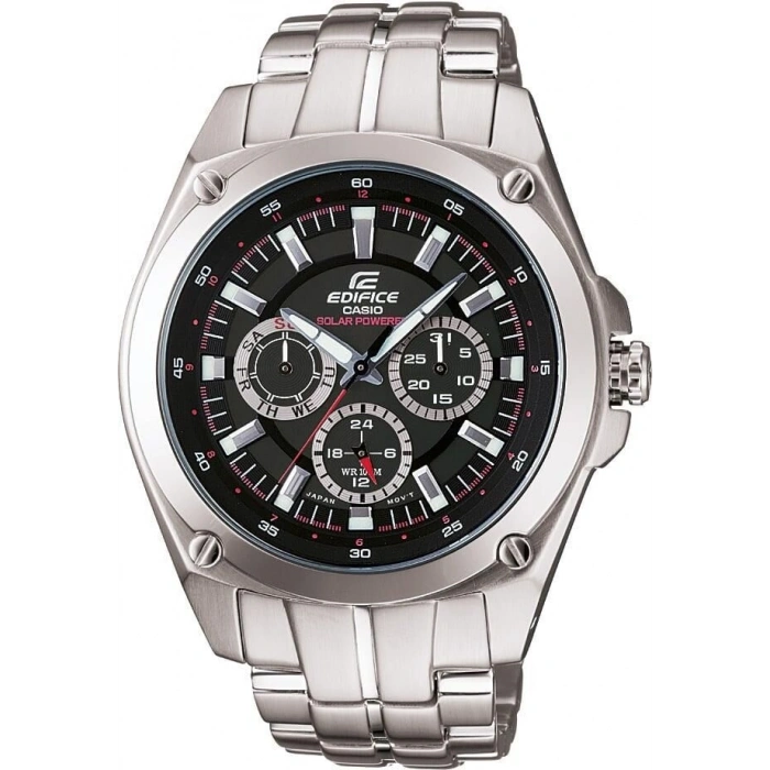 Casio Edifice EF-330SB-1AVDF Solar Powered Çelik Erkek Kol Saati