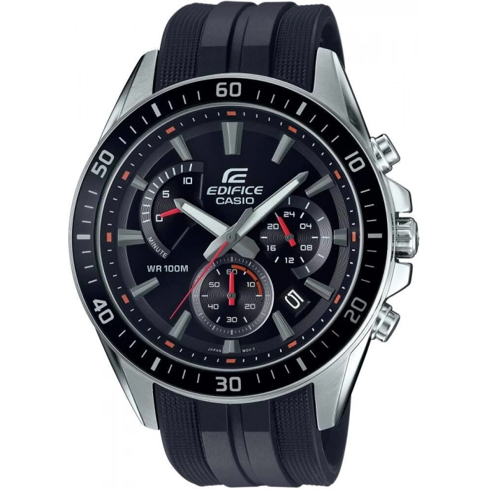 Casio Edifice EFR-552P Orijinal Siyah Silikon Saat Kordonu Kayışı