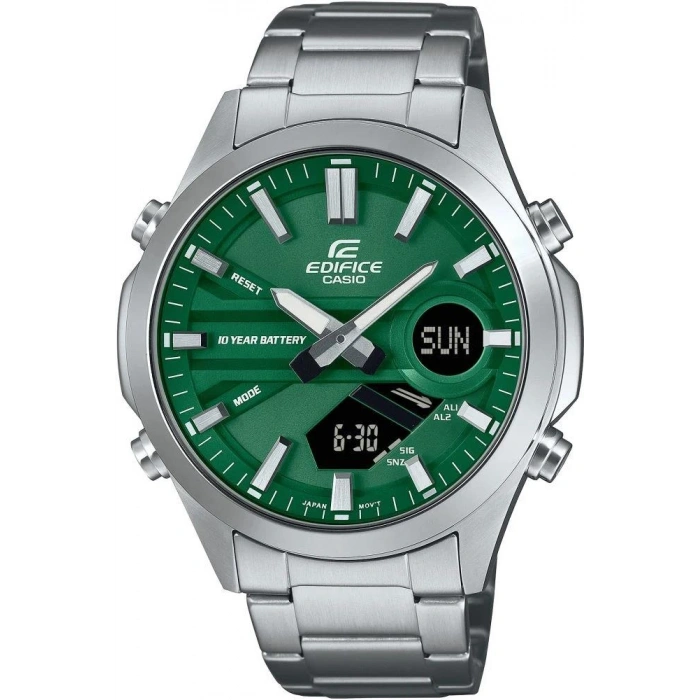Casio Edifice EFV-C120D-3ADF Yeşil Kadran Ana-Digi Çelik Erkek Kol Saati