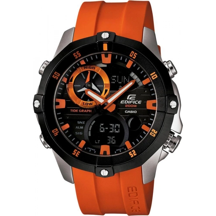 Casio Edifice EMA-100B Turuncu Orijinal Silikon Saat Kordonu