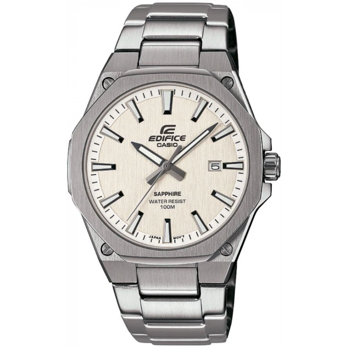 Casio EFR-S108D-7AVUDF Safir Camlı İnce Kasa Sekizgen Çelik Erkek Kol Saati