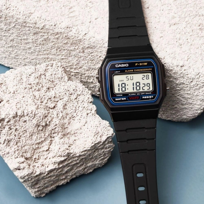 Casio F-91W-1DG Retro Plastik Dijital Erkek Kol Saati