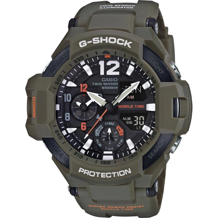 Casio G-Shock GA-1100 GA-1000 Haki Orijinal Silikon Saat Kordonu