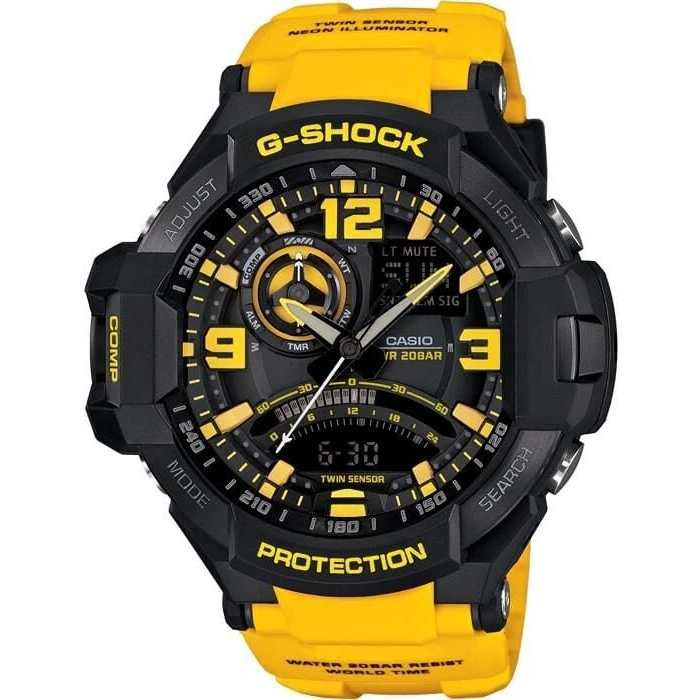 Casio G-Shock GA-1100 GA-1000 Sarı Orijinal Silikon Saat Kordonu