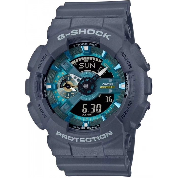 Casio G-Shock GA-110AS-2ADR Gri Renk 20 ATM Su Geçirmez Yeni Analog Dijital Erkek Kol Saati