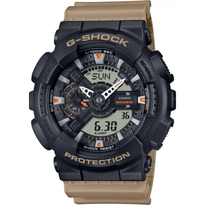Casio G-Shock GA-110TU-1A5DR Kahve Renk 20 ATM Su Geçirmez Yeni Analog Dijital Spor Erkek Kol Saati