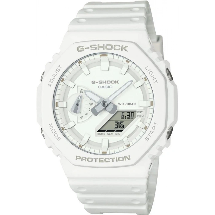 Casio G-Shock GA-2100-7A7DR Beyaz Renk 20 ATM Su Geçirmez Yeni Analog Dijital Erkek Kol Saati
