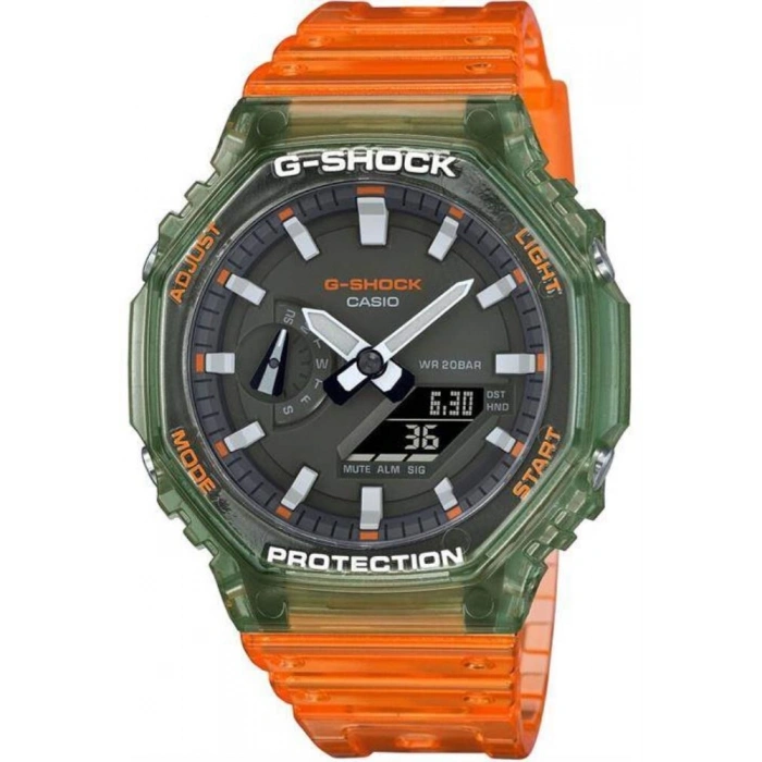 Casio G-Shock GA-2100 Yeşil Şeffaf Orijinal Shock Lastiği Kasa Silikonu