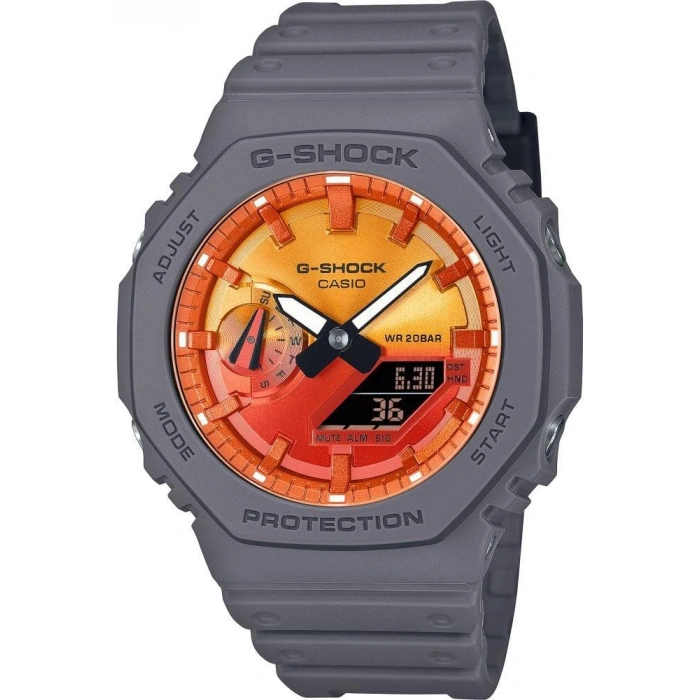 Casio G-Shock GA-2100FL-8ADR Gri Renk 20 ATM Su Geçirmez Yeni Analog Dijital Erkek Kol Saati