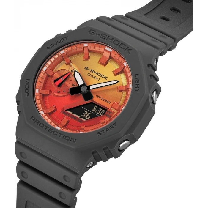 Casio G-Shock GA-2100FL-8ADR Gri Renk 20 ATM Su Geçirmez Yeni Analog Dijital Erkek Kol Saati