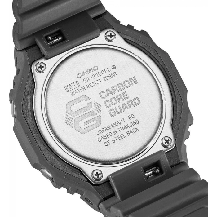 Casio G-Shock GA-2100FL-8ADR Gri Renk 20 ATM Su Geçirmez Yeni Analog Dijital Erkek Kol Saati